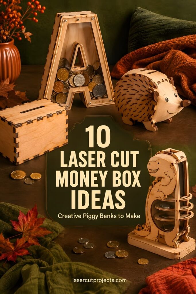 10 Laser Cut Money Box and Piggy Bank Ideas (2) Laser cut money box ideas can make saving more fun with personalized wooden banks, animal shapes, alphabet designs, and transparent acrylic fronts. Explore 10 creative piggy bank projects featuring engraving, layered plywood, coin drop designs, and kid-friendly themes. #LaserCutting #PiggyBank #LaserCutProjects
