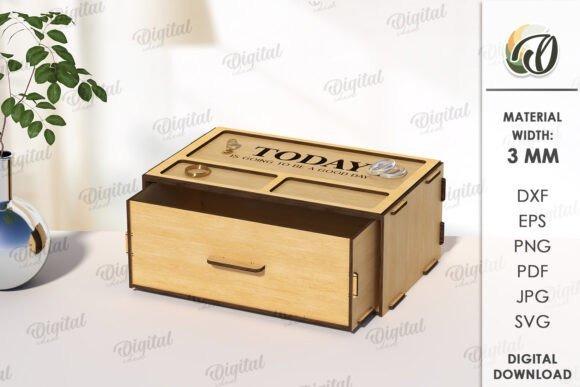 Laser Cut Wooden Box Laser cut wooden box with compartments and engraved lid for organizing jewelry and accessories