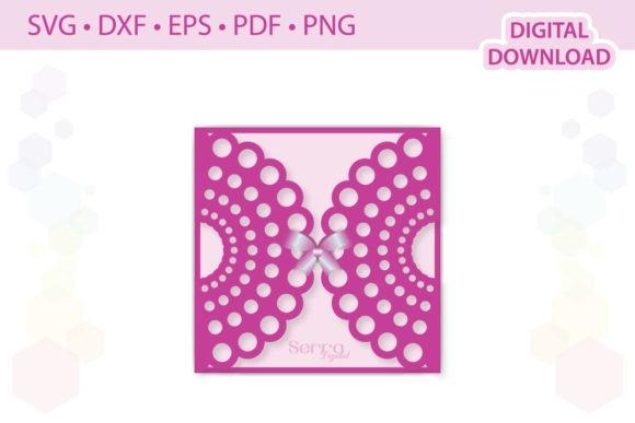 Laser Cut Card Design Laser cut card with symmetrical circular and dot pattern in pink