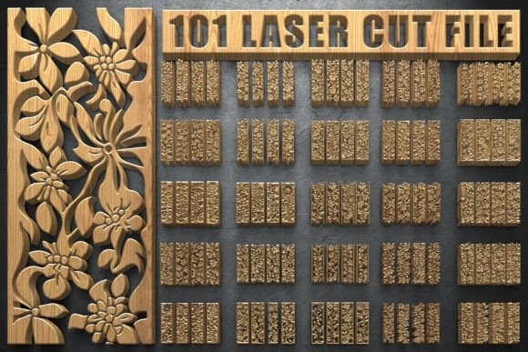 Laser Cut Decor Ideas Wooden laser cut decor ideas featuring botanical wall panels with floral and leaf patterns