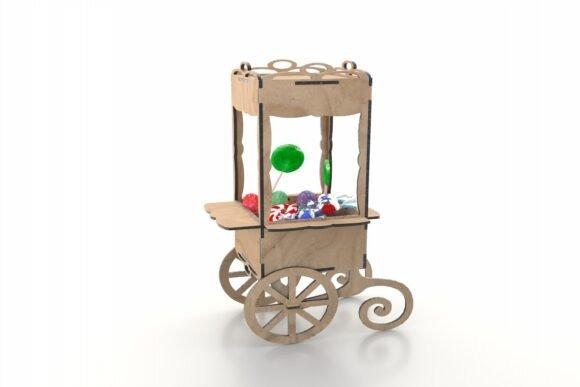 Laser Cut Candy Box Design — laser cut gift box designs laser cut gift box designs wooden candy cart with colorful sweets inside