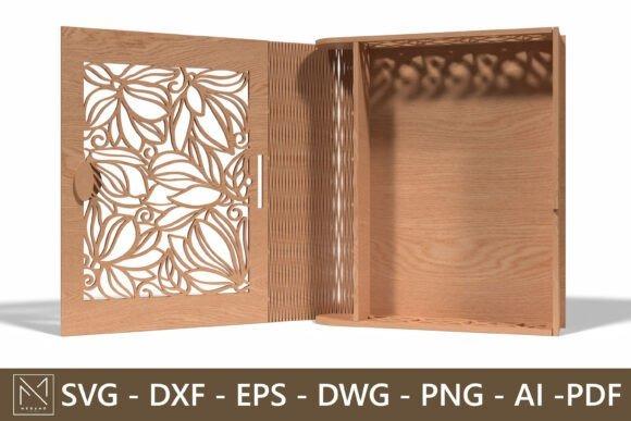 Floral Laser Cut Jewellery Box Laser cut jewellery box with floral ornamental cutouts on the lid made from plywood