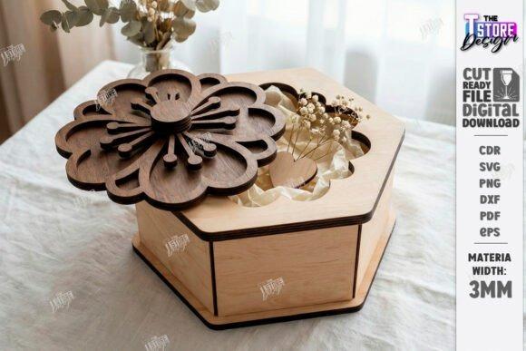 Layered Floral Jewellery Box — laser cut jewellery box Laser cut jewellery box with layered floral design made from 3mm plywood