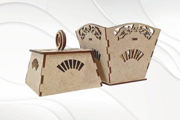 Laser Cut Jewelry Box Designs Laser cut jewelry box set with decorative cutouts and compact square design
