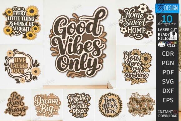 Inspirational Laser Cut Wall Signs — laser cut wall decor Inspirational laser cut wall decor signs with motivational quotes in farmhouse style