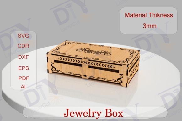Easy Laser Cut Box Jewelry Box Easy laser cut box jewelry box with floral and geometric engraved designs on wood