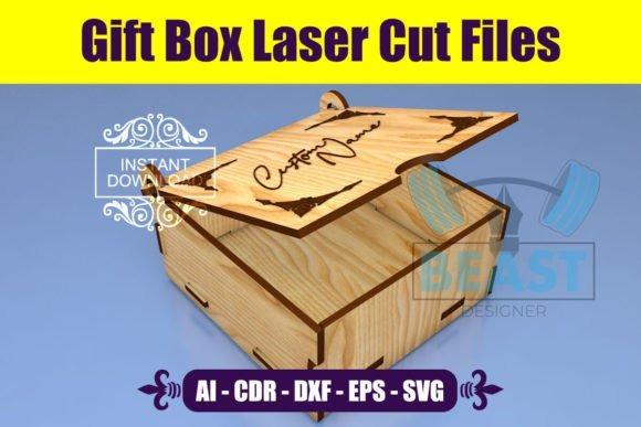Easy Laser Cut Box easy laser cut box with engraved lid open showing wooden interior and detailed design