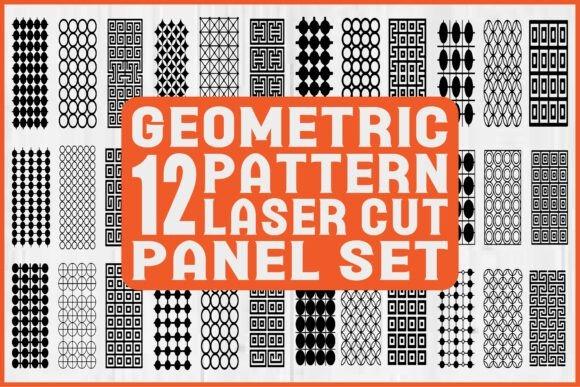 Geometric Laser Cut Panel Set — laser cut panels exterior ideas Set of 12 geometric laser cut panels with various intersecting lines and polygon patterns — laser cut panels exterior ideas