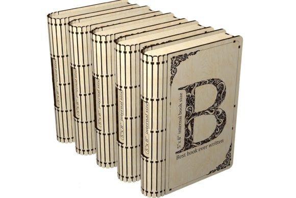 Slider Book Laser Cut Wood Box Laser cut wood box designed as a slider book with intricate engraved details and multiple sliding sections
