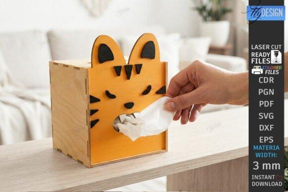 Funny Animal Laser Cut Box Laser cut box designed as a funny animal tissue box with a hand pulling tissue from the mouth opening