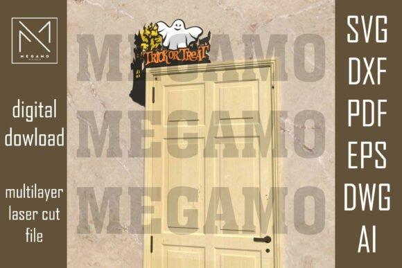 Happy Halloween Laser Cut Sign — happy halloween laser cut signs Happy Halloween laser cut signs featuring Trick or Treat with ghost, bats, pumpkins, and witch hats above a door