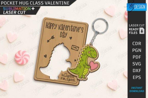 Happy Valentine's Day Laser Cut Card Happy Valentine's Day laser cut card with dinosaur holding heart keychain