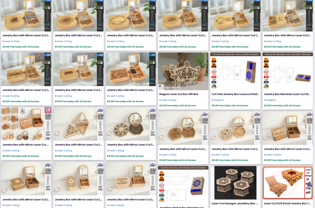 Laser Cut Jewellery Box Monogram Laser cut jewellery box with personalized monogram engraving on wooden lid