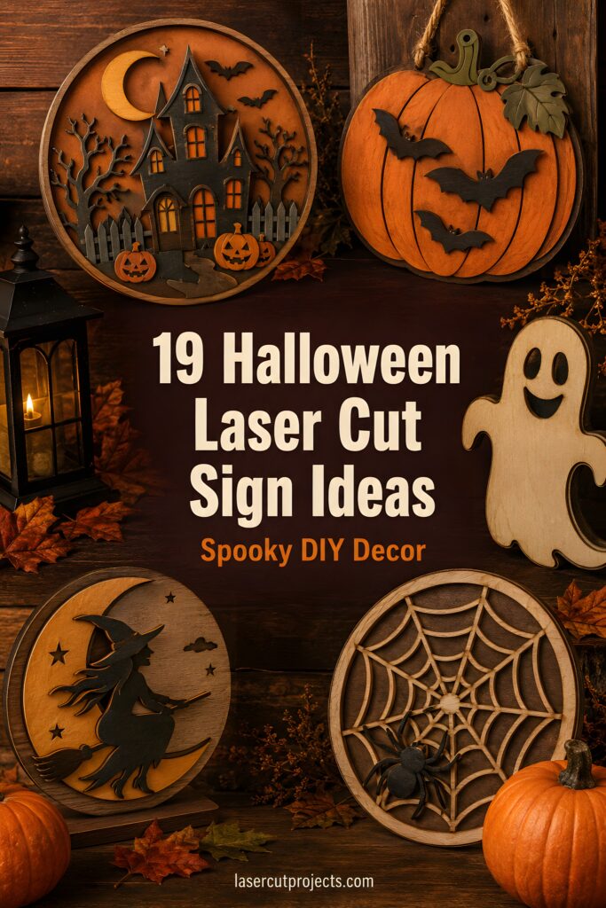 nm6qena4pu Halloween Laser Cut inspiration for your next spooky-season project. Explore 19 sign ideas featuring layered haunted houses, pumpkins, ghosts, witches, spiderwebs, cauldrons, bats, graveyards, and door hangers made from wood, MDF, or acrylic for doors, porches, walls, and party decor.
