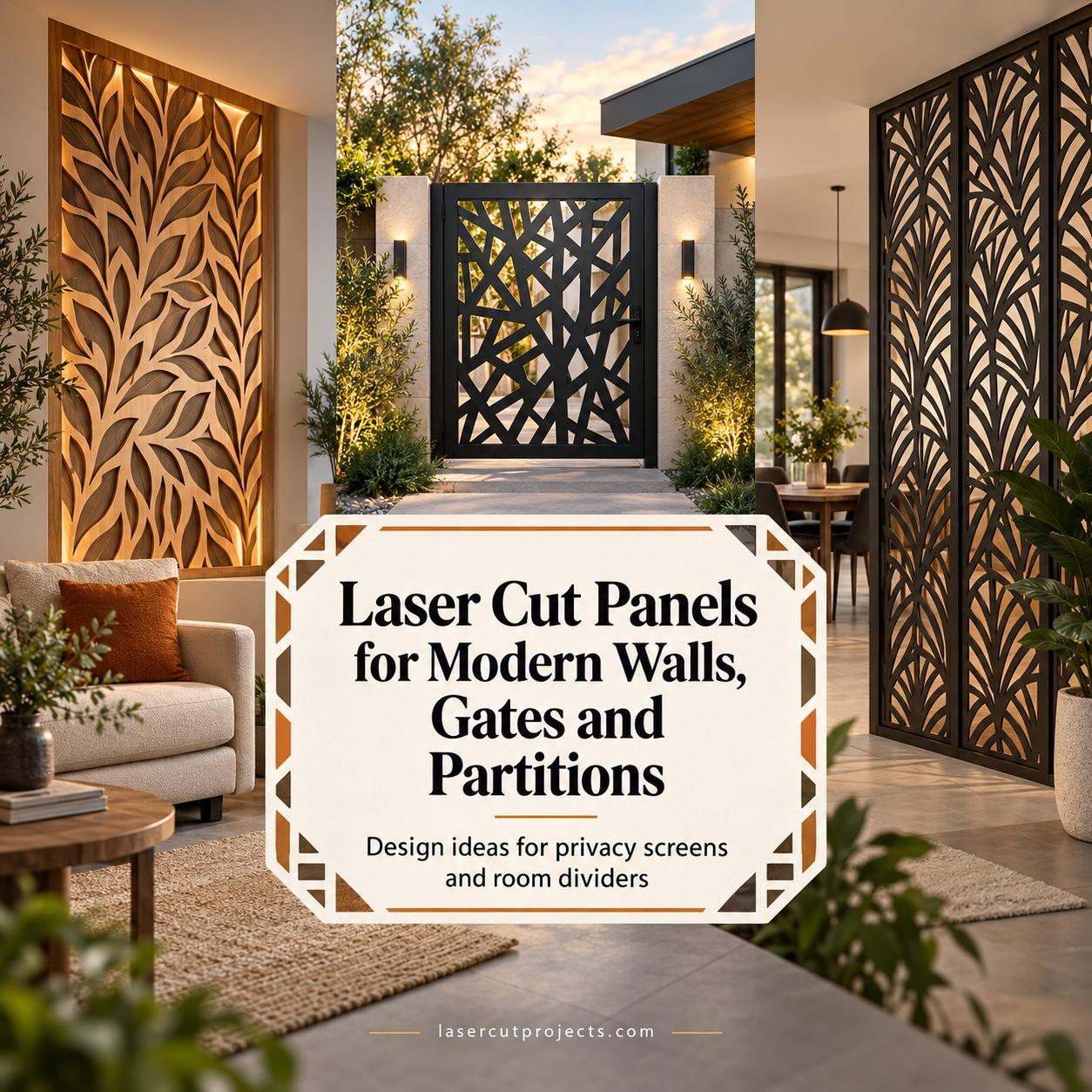 12 Laser Cut Panels for Modern Walls, Gates and Partitions