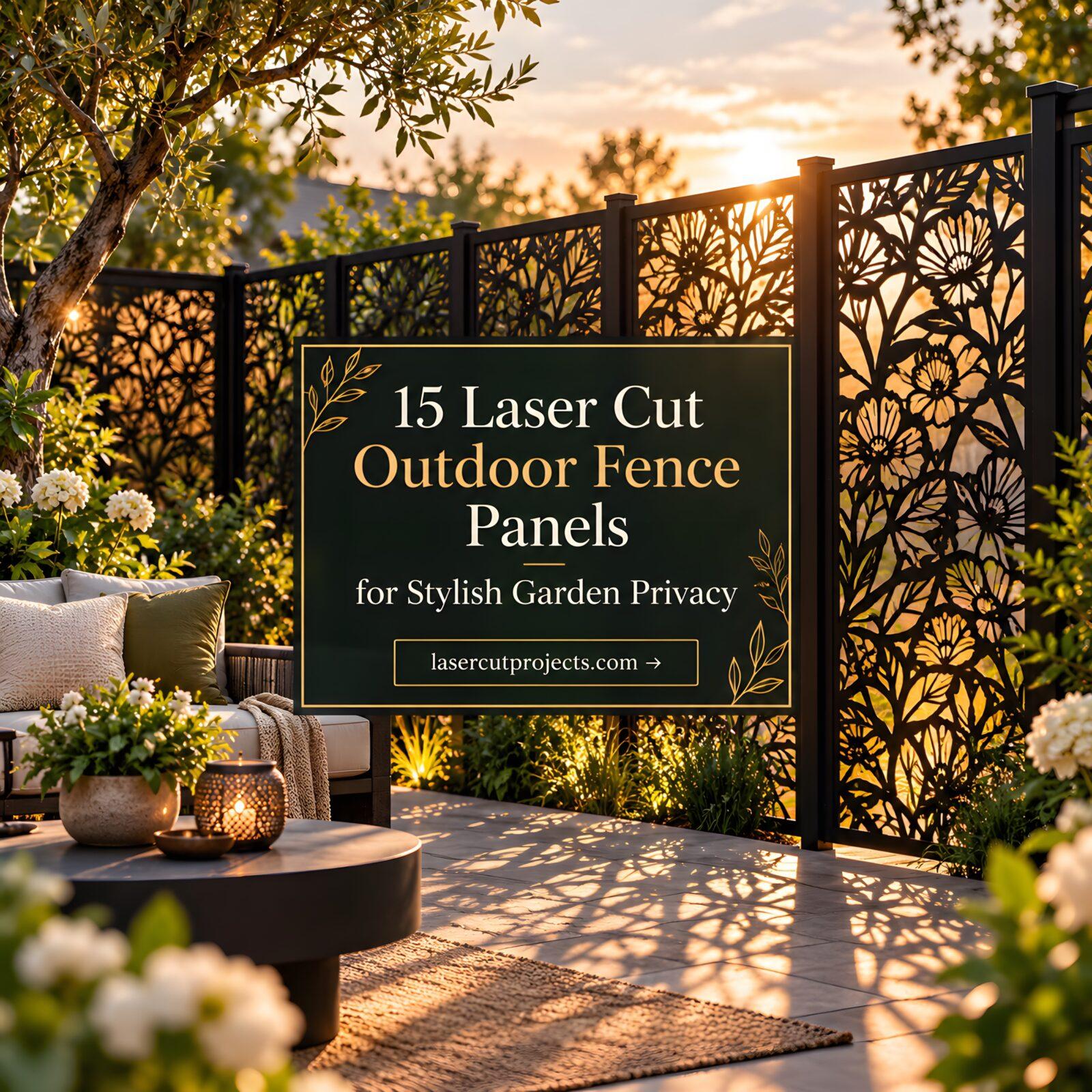15 Laser Cut Outdoor Fence Panels for Modern Garden Privacy