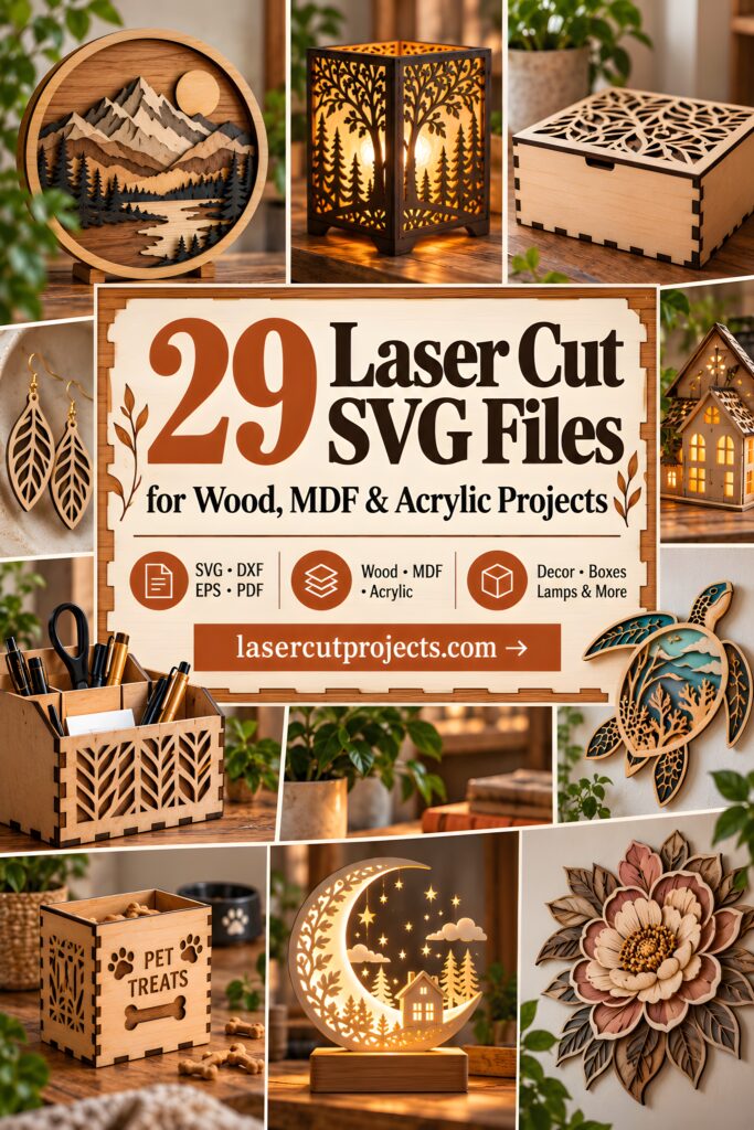 29 Laser Cut SVG Files for Wood, MDF and Acrylic Projects 1 29 Laser Cut SVG Files for Wood, MDF and Acrylic Projects