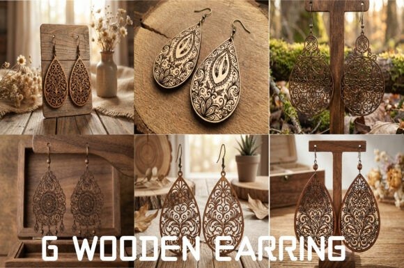 45 Best Laser Cut Acrylic Jewelry Ideas 50 Intricately designed laser cut acrylic jewelry earrings with detailed floral and paisley patterns in wood tones