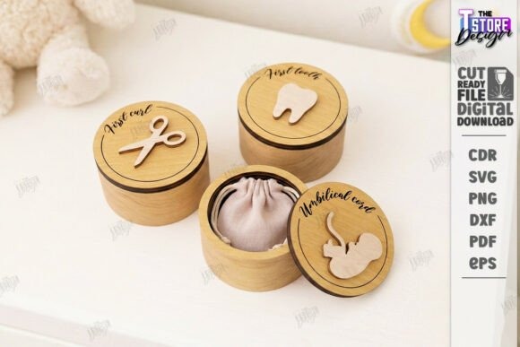 12 Laser Engraving Ideas for Personalized Gifts and Keepsakes 12 Personalized laser engraving gift ideas baby keepsake memory boxes with first curl, tooth, and umbilical cord designs