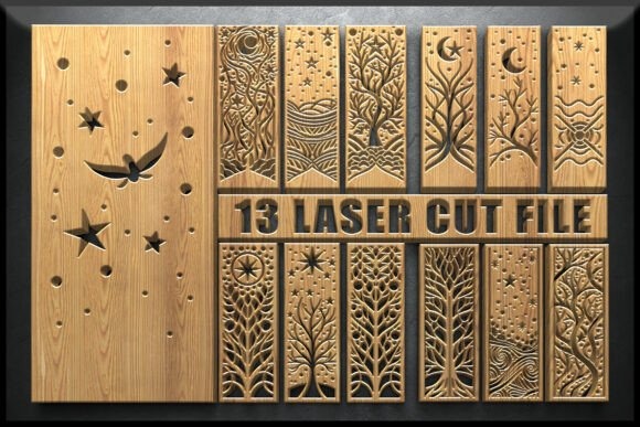 15 Laser Cut Screens for Patios, Gardens and Indoor Privacy 16 Laser cut privacy screens for patios with bird and moon themed panels in wood