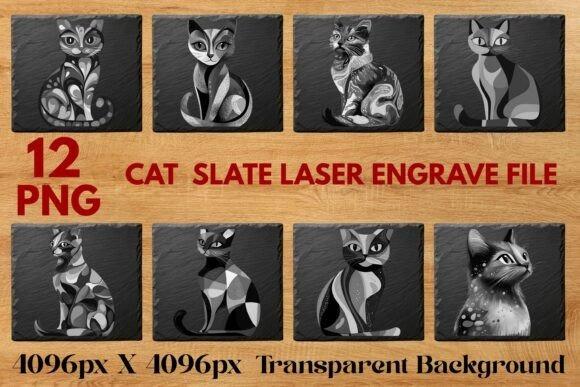 31 Laser Engraving Ideas for Practical DIY Builds 22 Set of 12 cat-themed slate laser engraving designs in high resolution with transparent backgrounds — laser engraving ideas