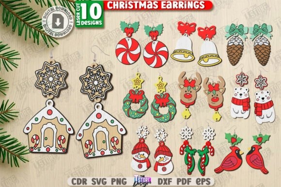 17 Laser Cut Christmas Jewelry Ideas 9 Laser cut christmas jewelry featuring 10 hanging and drop-style Christmas earring designs including snowflakes, candy