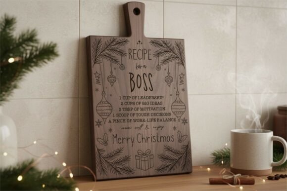 12 Laser Engraving Ideas for Personalized Gifts and Keepsakes 21 Cutting board with personalized laser engraving gift ideas recipe for a boss including leadership and motivation text