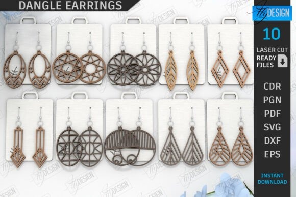 15 Laser Cut Pendant Ideas for Unique Handmade Jewelry 9 Laser cut pendant dangle earrings bundle with decorative geometric shapes for coordinated jewelry sets