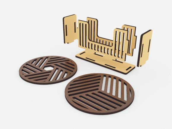 12 Laser Cut Projects for Gifts, Decor and Everyday Use 7 Laser cut projects for gifts including decorative boxed coasters with geometric patterns and assembly pieces