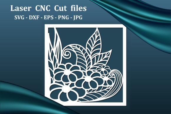 45 Laser Cut Panels for Indoor and Outdoor Features 2 Art Deco floral laser cut panels with curved botanical shapes in a rectangular format