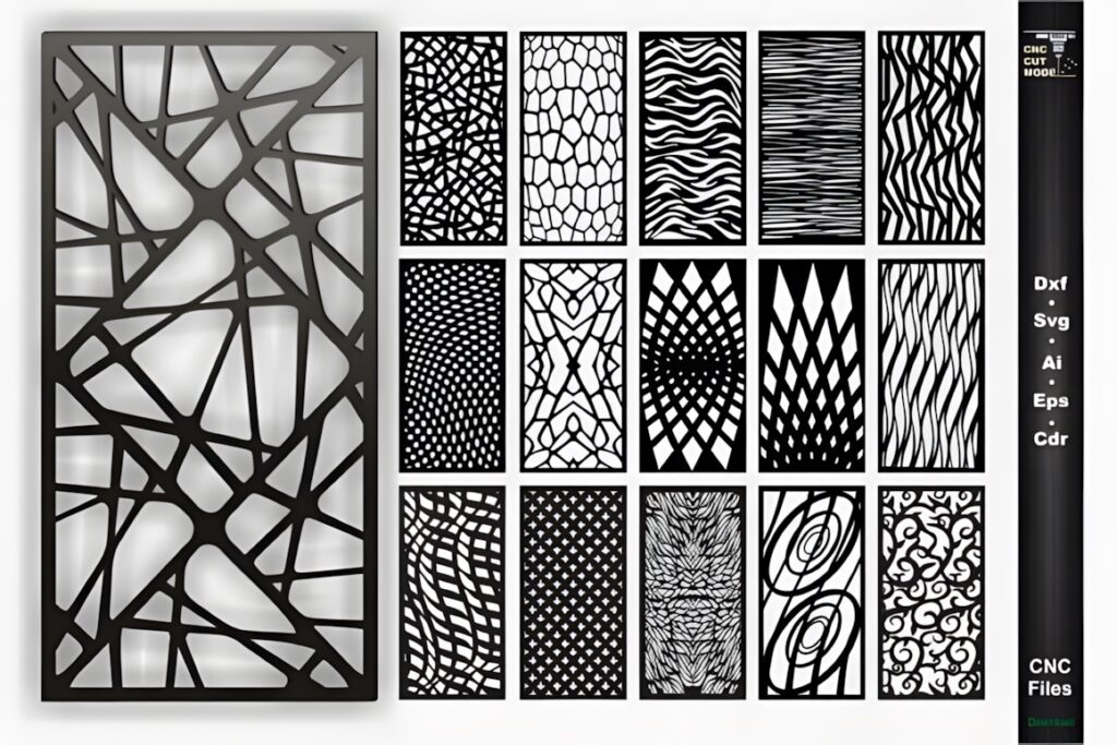 33 Modern Cnc Jaali Design Ideas for Modern Architectural Spaces 20 modern CNC jaali design featuring various abstract and geometric cutout patterns suitable for architectural panels