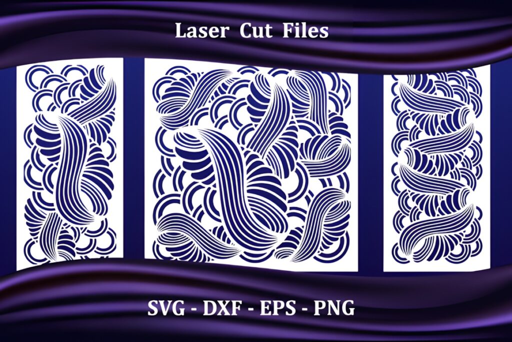 33 Modern Cnc Jaali Design Ideas for Modern Architectural Spaces 21 Modern CNC jaali design featuring abstract flowing wave patterns in laser cut files