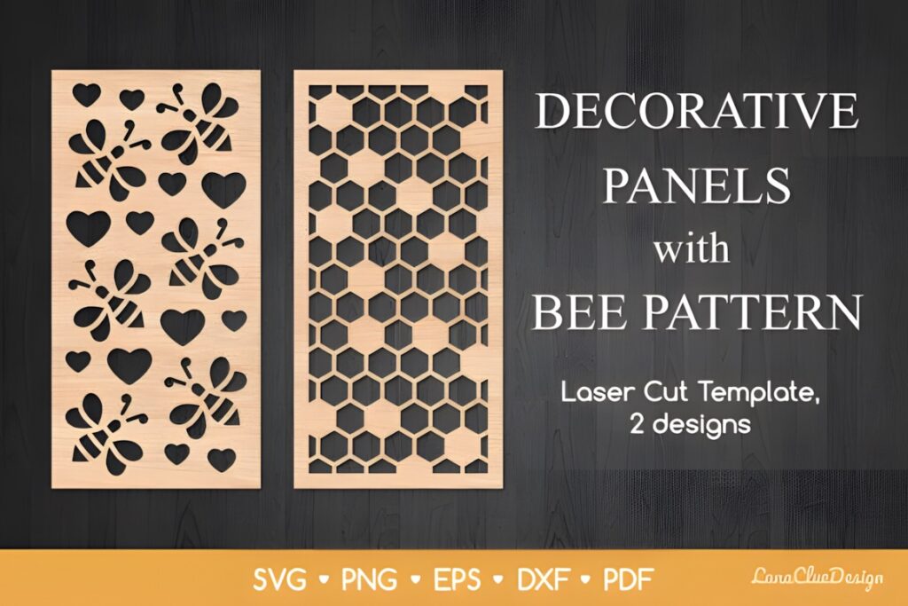 15 Laser Cut Outdoor Fence Panels for Modern Garden Privacy 14 Laser cut outdoor fence panels with bee and honeycomb patterns for garden privacy and decoration