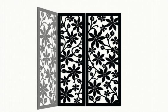 45 Laser Cut Panels for Indoor and Outdoor Features 5 Laser cut panels with floral and foliage ornamental motifs for decorative indoor and outdoor features