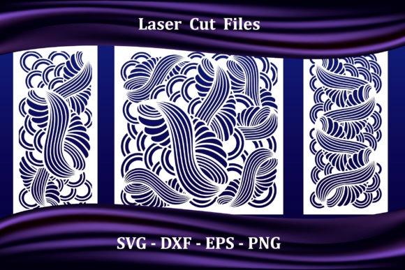 45 Laser Cut Panels for Indoor and Outdoor Features 32 Three laser cut panels with abstract geometric swirl patterns for indoor and outdoor features