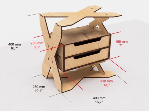 10 Laser Cut Projects for Useful Home and Workshop Builds 15 Laser cut projects for home and workshop wooden desktop organizer with shelf and drawers with dimensions