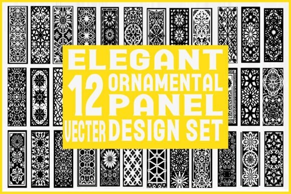 17 Laser Cut Screens for Modern Partitions and Outdoor Spaces 13 Set of 12 elegant ornamental laser cut screens for partitions with floral, geometric, mandala, and arabesque patterns