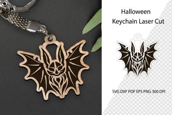 Engraved Halloween Bat Keychain — Halloween laser cut keychain Halloween laser cut keychain featuring an engraved bat design with detailed wings and face