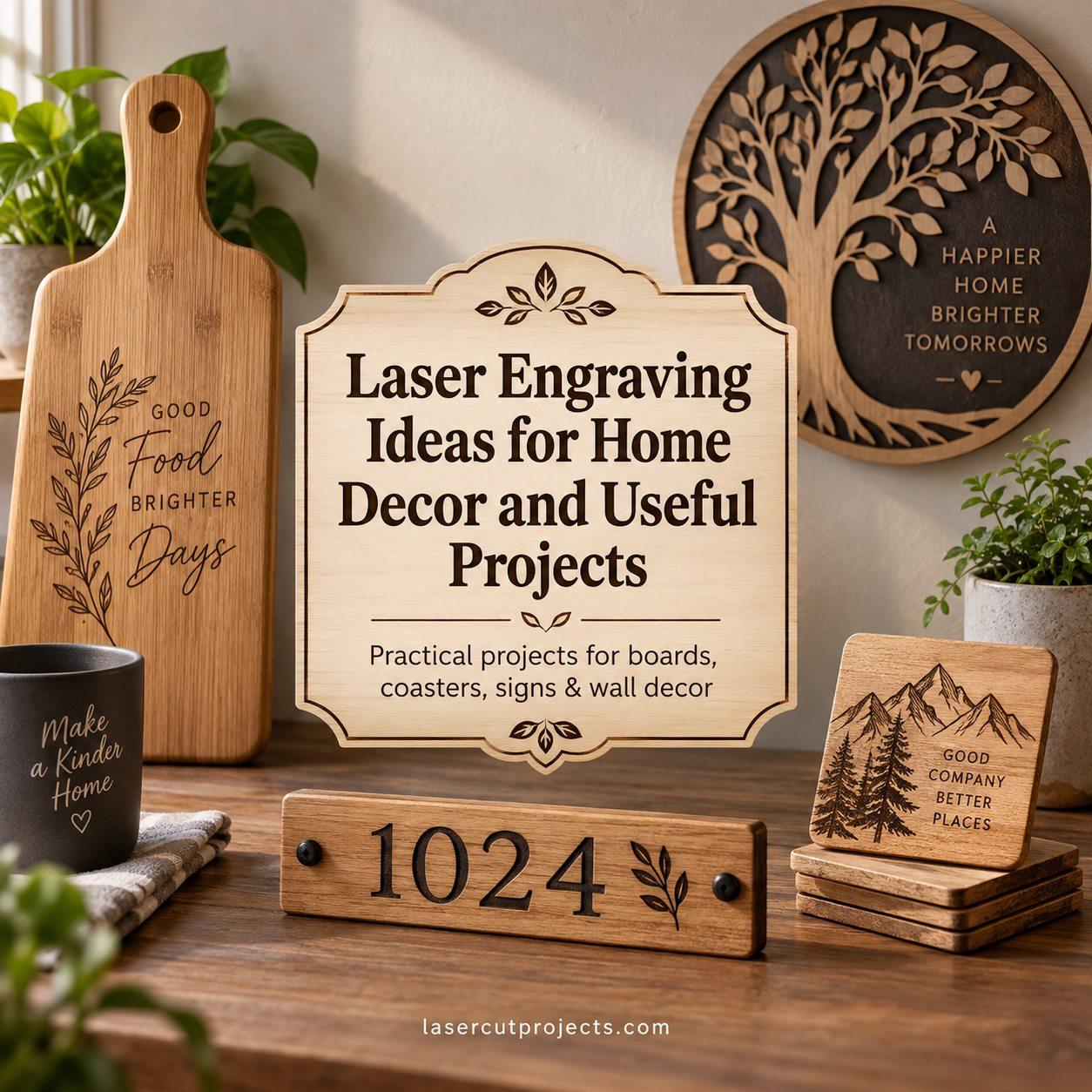 Explore laser engraving ideas for home decor to create personalized cutting boards, coasters, and signs. Find useful tips for successful DIY projects.
