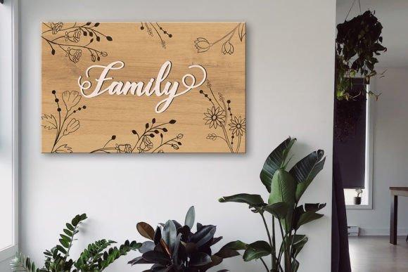 45 Laser Cut Panels for Indoor and Outdoor Features 33 Laser cut panels featuring a multilayer family-themed decorative wall panel with floral designs indoors
