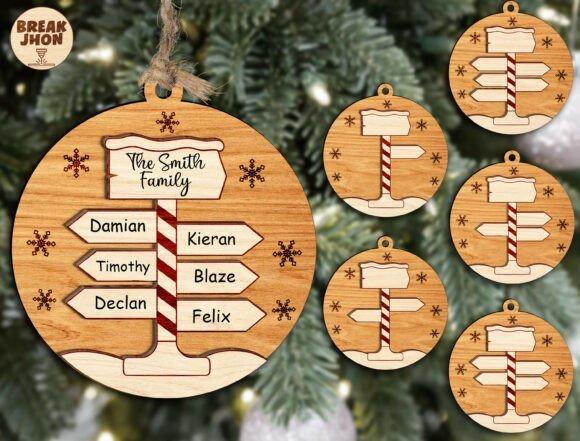 31 Laser Engraving Ideas for Practical DIY Builds 9 Laser engraving ideas for a family name Christmas ornament with personalized name signs on wood
