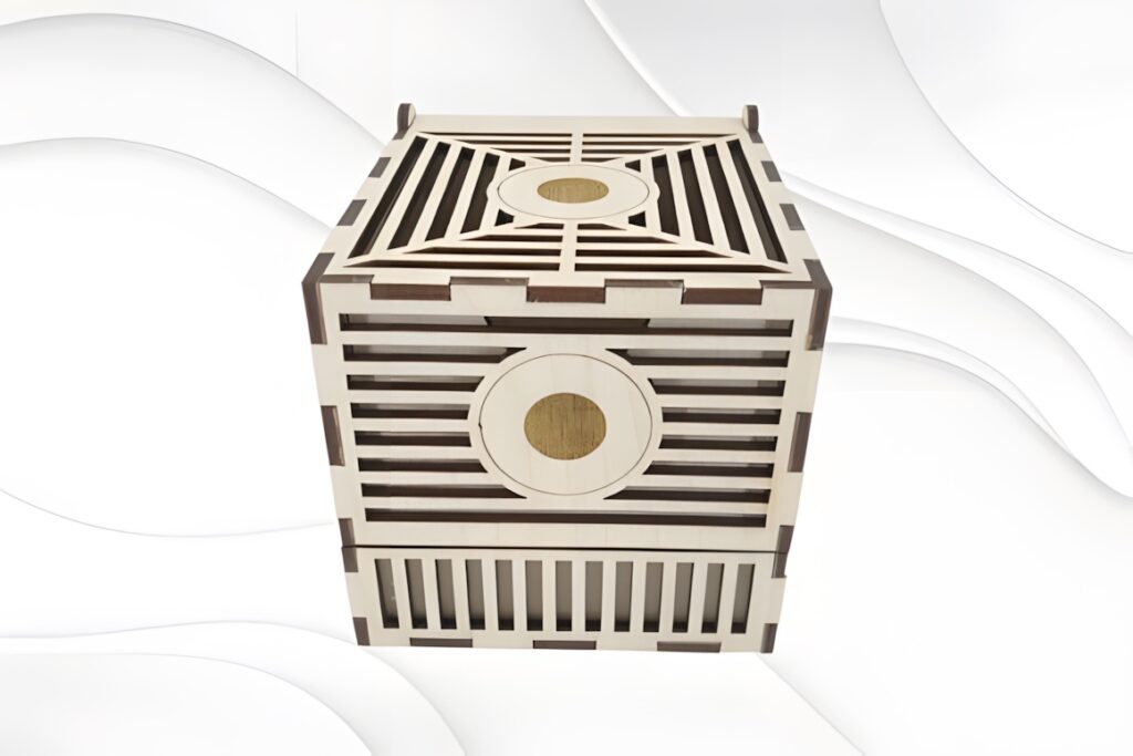 45 Laser Cut Files for Ready-to-Make Laser Projects 31 Decorative laser cut files gift jewelry box with intricate geometric patterns and circular accents