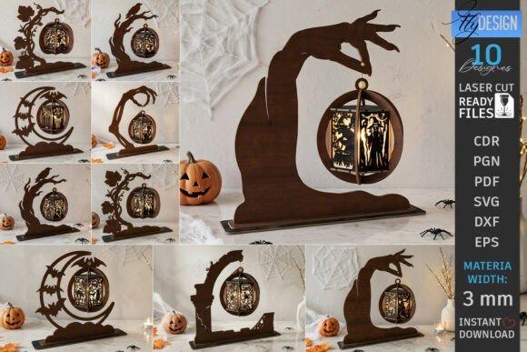 Halloween Laser Cut Hand Lantern — Halloween laser cut ideas Halloween laser cut ideas featuring a 3D creepy hand lantern with internal lighting and spider web decor