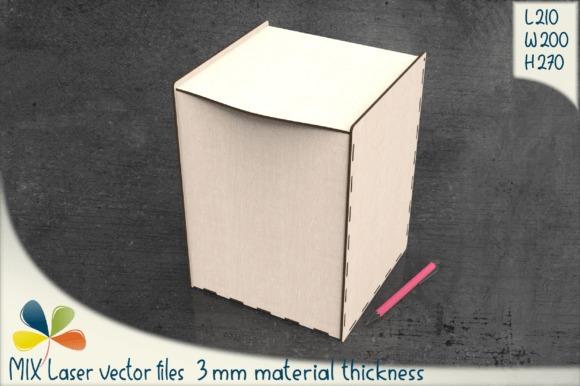 15 Laser Cut Box Ideas with Drawers, Lids and Compartments 24 Tall laser cut box with hinge lid and dimensions 210x200x270 mm for vertical storage laser cut box ideas