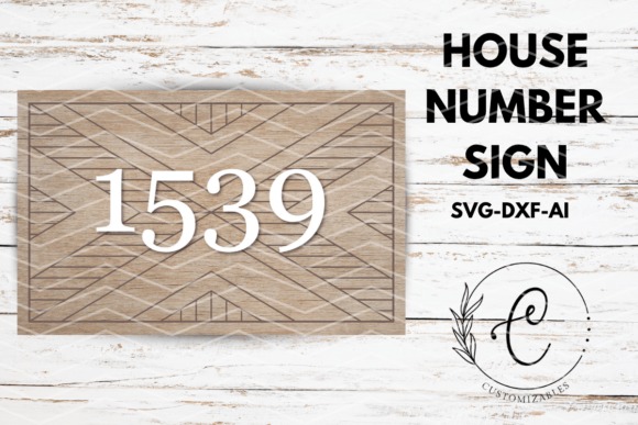 Laser Engraving Ideas for 10 Useful Home Projects 12 House number sign with geometric quilt layered design for laser engraving ideas for home decor