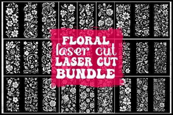 45 Laser Cut Panels for Indoor and Outdoor Features 16 Intricate floral laser cut panels with detailed botanical silhouettes in a vertical layout