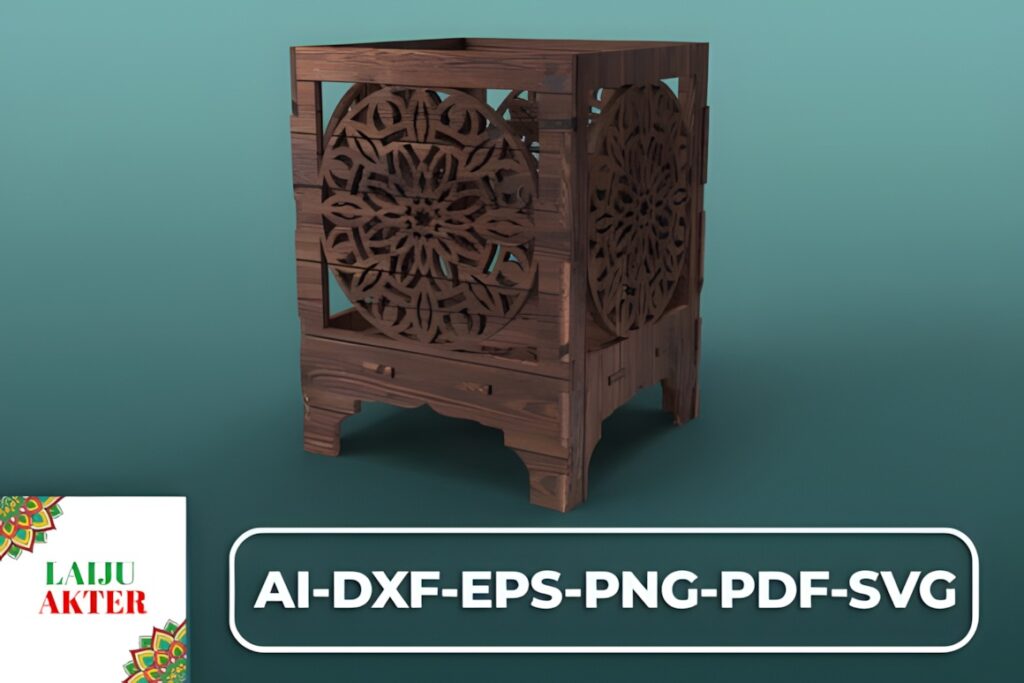 45 Laser Cut Files for Ready-to-Make Laser Projects 42 Laser cut files for a decorative wooden candle holder with intricate circular patterns