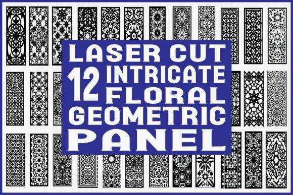 45 Laser Cut Panels for Indoor and Outdoor Features 57 Set of 12 laser cut panels featuring intricate floral geometric designs in black and white