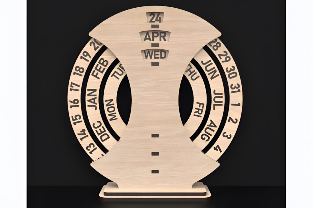 45 Laser Cut Files for Ready-to-Make Laser Projects 34 Laser cut files for a wooden perpetual calendar with date, month, and day rings