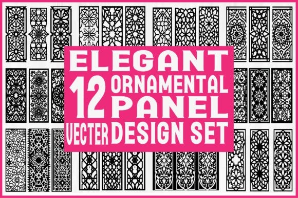 17 Laser Cut Screens for Modern Partitions and Outdoor Spaces 12 Set of 12 laser cut screens for partitions with floral, geometric, mandala, and ornamental designs